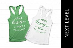 Kelly Green Next Level 1533 Mockup Tank Top Running Top Product Image 1