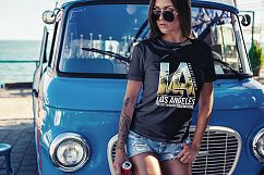 T-Shirt Mock-Up Summer Girl Product Image 5