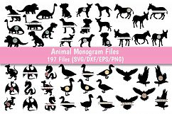 Animals SVG Bundle, Animals Monogram SVG, Animals SVG, Animals Bundle.  Product Image 2