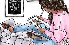Fashion illustration - Girl Boss 5 - Dark Skin Product Image 3