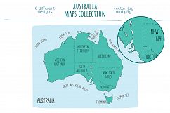 Maps of Australia. Hand drawn collection Product Image 4