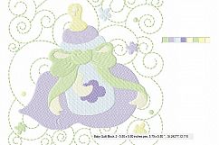 Baby Quilt Block 2 - Machine Embroidery Design in 3 sizes Product Image 2