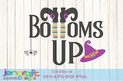 Witch SVG, Bottoms Up Legs Cauldron Cut File Halloween Trick Product Image 1