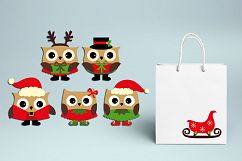 Merry Christmas Owls Graphics Product Image 3
