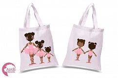 Ballerina sisters, ballerina friends, ballet clipart, graphics and illustrations AMB-2264 Product Image 2