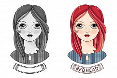 Girl. Avatar. Readhead.  Product Image 1