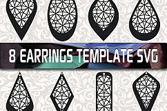 144 Earrings template SVG - Cut files - Leather earrings SVG Product Image 7