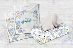 Watercolor colorful snowflakes PNG set Product Image 6