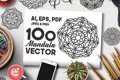 100 Vector Mandala Floral Ornaments Product Image 1