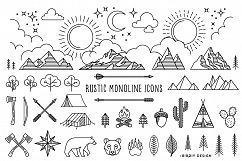 Rustic Monoline Icons and Designs Product Image 1