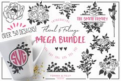 Floral Mega Bundle - SVG DXF PNG EPS JPG PDF Cut Files Product Image 1