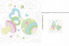 Baby Quilt Block 1 - Machine Embroidery Design in 3 sizes Product Image 2