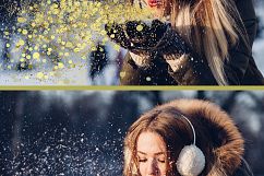 20 Blowing glitter Photoshop Overlays, PNG with transparent background, easy to use, drag and drop, photoshop overlay, glitter, gold glitter Product Image 2