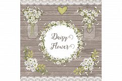 Vector Rustic daisy wedding clip arts Product Image 1