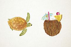 Watercolor Luau Clipart, Luau Clip Art, Hawaiian Clipart Product Image 4