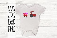 Valentines day Tractor, Tractor with hearts, svg, Tractor Product Image 1