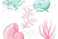 Sea animals clipart Product Image 3