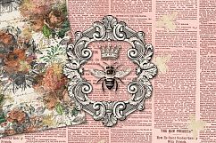 Vintage Honey Bee Digital Paper Product Image 3