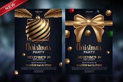 Christmas Party Flyer Template - vector Product Image 2