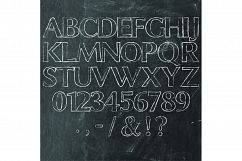 Chalk Outline Alphabet - 45 Elements - Realistic Chalk Product Image 2