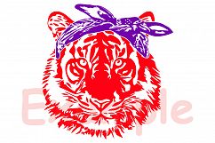 Tiger bandana svg Tiger svg Tigers Face Vector art 957s Product Image 3