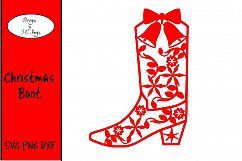 Christmas/Holiday Boot, SVG, Paper Cut Product Image 1