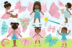 Fairy girls, butterfly girls clipart, graphics and illustrations AMB-1084 Product Image 5