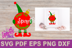 Svg Christmas Elf Countdown Advent sign picture printable svg cut file for cricut silhouette dxf eps png pdf, Elf clipart DIY Sign stencil Product Image 3