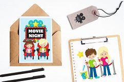 Movie Night graphics and illustrations Product Image 4