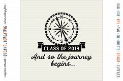 Class of 2018 Compass and Quote design - - SVG DXF EPS PNG - Cricut &amp; Silhouette - clean cutting files Product Image 3