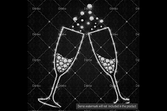 14 Diamond and Pearl Champagne Glass Clip Arts Product Image 4