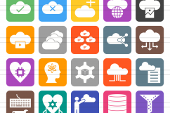100 Data Filled Filled Round Corner Icons Product Image 2