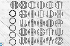 Stars Circle Monogram Alphabet - Clip art Cutting Files 45c Product Image 2