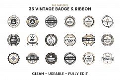 36 VINTAGE BADGE &amp; RIBBON Vol.3 Product Image 7