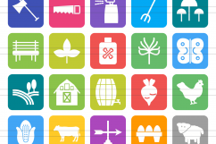 100 Farm &amp; Gardening Filled Round Corner Icons Product Image 2