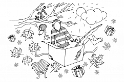 autumn-elements-hand-drawing Product Image 1