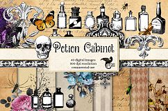 Potion Cabinet Digital Scrapbooking Kit Product Image 1