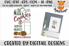 Christmas Milk and Cookies SVG for Silhouette, Cricut Product Image 1