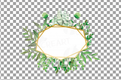 Watercolor floral wild leaves frames, printable borders Product Image 24
