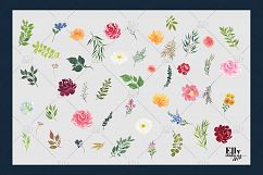 Rustic Watercolor Floral Clip Art Product Image 5