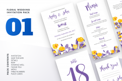 Floral Wedding Invitation Set Vol.1 Product Image 1