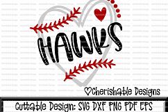 Baseball Svg, Softball Svg, Hawks Baseball Cutting file, heart frame baseball, dxf pattern, svg pattern, Cricut instant download Product Image 1