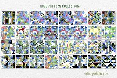 Ornament of blue flowers PNG watercolor set Product Image 4