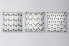 8 Seamless Retro Patterns - Mint Green, Ivory &amp; Gray - Set 2 Product Image 3