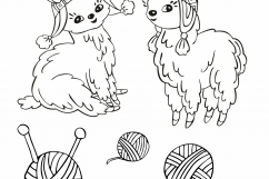 Cute llamas. Vector doodles mini set. Product Image 3