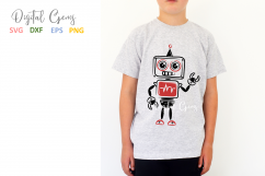 Boy Robot SVG / EPS / DXF / PNG Files Product Image 2