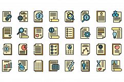 Reporter icons set vector flat Product Image 1