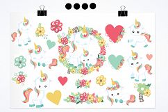 Floral unicorn graphics and illustrations Product Image 2