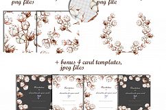 Cotton watercolor clip art Product Image 3