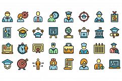 Job students icons set vector flat Product Image 1